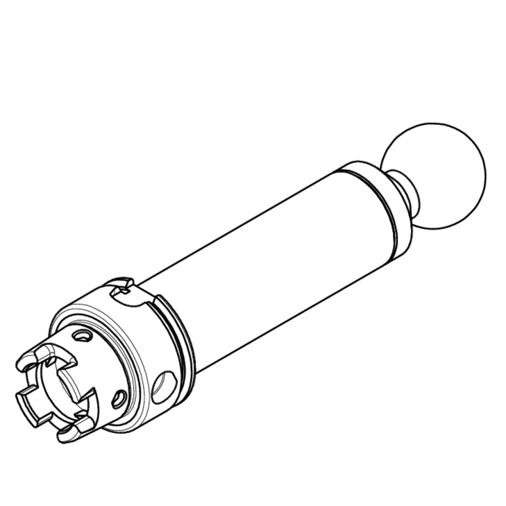 Ball-End Runout Arbor, HSK-E 25