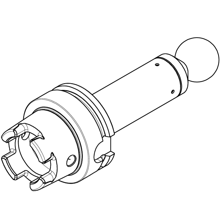 Ball-End Runout Arbor, HSK-A/C/E 63 + B/D/F 80