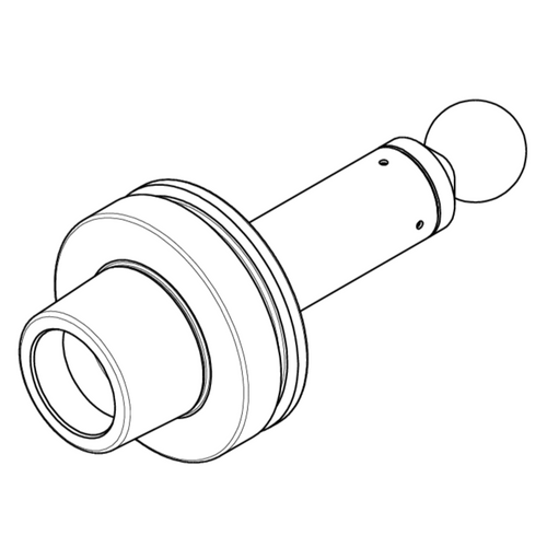 Kugelend-Auslaufdorn, HSK-F 80 Makino-Flansch
