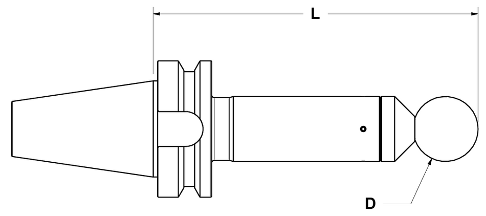 Custom Steep Taper Ball End Arbor